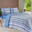 Ver imagem 2 de Edredom Queen Bella Cama Malha 125g/m² 100% Algodão 220x240cm Bene Casa Azul