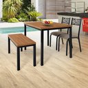 Ver imagem 2 de Conjunto Mesa 110x72cm 1 Banco 2 Cadeiras Mega 