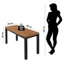 Ver imagem 5 de Conjunto Mesa 110x72cm 1 Banco 2 Cadeiras Mega 