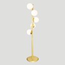Ver imagem 3 de Abajur Coluna Piso Figo Ouro com Globo de Vidro Branco