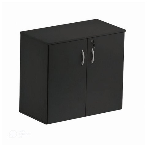 Armário Baixo com 02 Portas - 0,80x0,42x0,75m - Job - Cor Preto - 41207