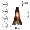 Ver imagem 3 de Luminária Teto tipo Pendente BANGKOK MDF - Completa - Cor: Marrom