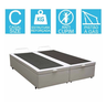 Base Box Baú Queen Bipartido Classic Blindado 158x198x42 Corino Branco - 6