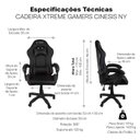 Ver imagem 4 de Cadeira Gamer com Rodízio Xtreme Ergonômica Gamers NY