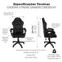 Ver imagem 4 de Cadeira Gamer com Rodízio Xtreme Ergonômica Gamers Ny Preto