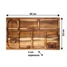 Petisqueira Astanna Madeira Teca Maciça Grande 40x25cm - 2