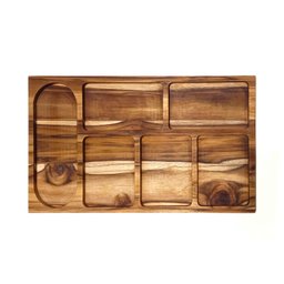 Petisqueira Astanna Madeira Teca Maciça Grande 40x25cm - 1
