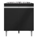 Ver imagem 1 de Balcão Gabinete Lena Cooktop 2 Portas para Cozinha Preto - Bela Móveis