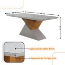 Ver imagem 4 de Sala de Jantar Aster 180 Tampo em Mdf e Vidro com 6 Cadeiras Liz Moderna