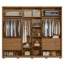 Ver imagem 3 de Guarda Roupa Casal Atrice 6 Portas Amêndola Touch/grafito com Pés - Demartêz Amêndola Touch/