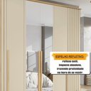 Ver mais imagens de Guarda-Roupa Casal França 6 Portas com Espelho e Detalhe Ripado com 3 Gavetas Internas Bege/Cinamomo Off White