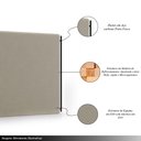 Ver imagem 3 de Cabeceira Design para Cama Queen Bezos Pés em Madeira Veludo Bege G91 - Gran Belo