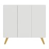 Gabinete Banheiro 3 Portas Retrô 90cm Multimóveis V5030 Branco/Natural - 6