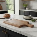 Ver imagem 2 de Tábua de Corte de Madeira Artesanal 50x25 Cm Teixeira:marrom