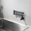 Ver imagem 3 de Torneira para Cozinha Gourmet Dobrável Articulável de Parede Preto Fosco Black Matte Metal Premium P