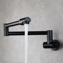 Ver imagem 2 de Torneira para Cozinha Gourmet Dobrável Articulável de Parede Preto Fosco Black Matte Metal Premium P
