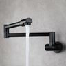 Torneira para Cozinha Gourmet Dobrável Articulável de Parede Preto Fosco Black Matte Metal Premium P - 2