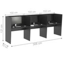 Ver imagem 2 de Estação de Trabalho Escritório Mesa Call Center 3 Lugares