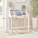 Ver imagem 4 de Escrivaninha Madeira 2 Gavetas 6 Nichos Marlene Branco Idimex