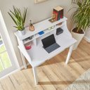 Ver imagem 6 de Escrivaninha Madeira 2 Gavetas 6 Nichos Marlene Branco Idimex