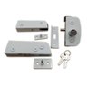 Kit porta pivotante para vidro temperado blindex 6 e 10mm - Branco - 1