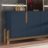Buffet Aparador 4 Portas 170cm 050518 Azul Cobalto Cedro DCASA - 5