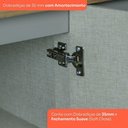Ver imagem 4 de Cristaleira Amy Casa 812 1 Porta sem Gavetas MDF 50cm Cinza com Vidro