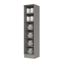 Ver imagem 5 de Cristaleira Amy Casa 812 1 Porta sem Gavetas MDF 50cm Cinza com Vidro