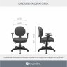 Kit 5 Cadeiras para Escritório Ergonômica Executiva Operativa NR17 - 4