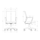 Ver imagem 4 de Cadeira de Escritório Stay 252405059 Ergonômica com Assento em Tecido e Encosto em Tela Base