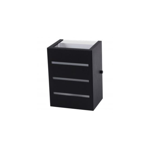 Arandela Katarina com 3frisos 2focos - Interno ou Externo:preto