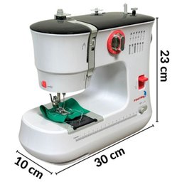 Máquina Costura Elétrica Portátil 12 Pontos Agulha Dupla Pedal Doméstica Bivolt Importway Iwmc-510 I - 2