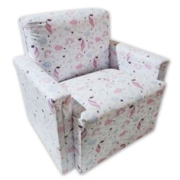 Poltrona Infantil Sofazinho Reforçada Decoração Modelos Unicórnio Claro - 3