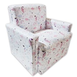Poltrona Infantil Sofazinho Reforçada Decoração Modelos Unicórnio Claro - 2