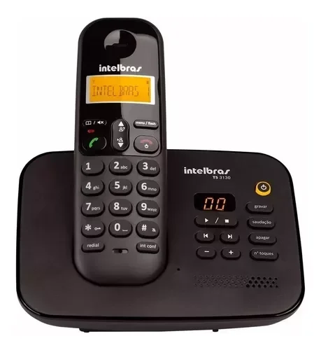 Telefone Sem Fio Digital Ts3130 Preto Com Secretária Eletrônica, Display e Identificador de Chamadas - 5