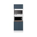 Ver imagem 2 de Torre Quente 3 Portas 2 Nichos para Forno e Micro-Ondas Yescasa Unna Branco/Azul