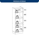 Ver imagem 7 de Torre Quente 3 Portas 2 Nichos para Forno e Micro-Ondas Yescasa Unna Branco/Azul