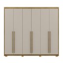 Ver imagem 6 de Guarda Roupa Casal 6 Portas 6 Gavetas Dubai Majestic - Nature/fendi