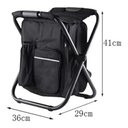 Ver imagem 4 de MOCHILA TERMICA BANQUETA DOBRAVEL BANCO PORTATIL BOLSA 25 LITROS CADEIRA CAMPING PESCA PRAIA VIAGEM