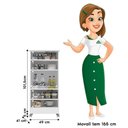 Ver imagem 2 de Armário Multiuso Ambiente Lírio Branco Brilho - Moval
