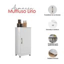 Ver imagem 4 de Armário Multiuso Ambiente Lírio Branco Brilho - Moval