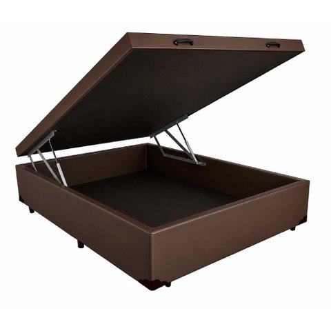 Cama Box Baú Casal 138 Marrom