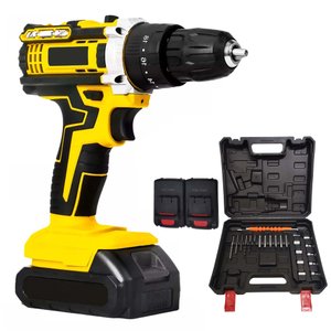 Parafusadeira Furadeira 2 Baterias Bivolt com Maleta Ferramentas Construção Casa Obra Kit Broca Port