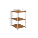 Ver imagem 4 de Mesa de Apoio Kappesberg Industrial 3 Prateleiras Canela/branco 45cm