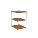 Ver imagem 3 de Mesa de Apoio Kappesberg Industrial 3 Prateleiras Canela/branco 45cm