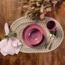 Caneca e Pote Bowl Rosa Ceramica Rose Kit Xicara 2un - 2