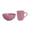Caneca e Pote Bowl Rosa Ceramica Rose Kit Xicara 2un - 1