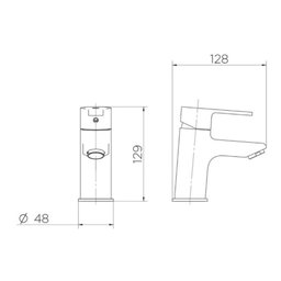 Misturador Monocomando de Mesa para Lavatório 1/2in Gali Chrome Docol - 3