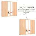 Ver imagem 6 de Guarda-Roupa Casal 6 Portas com Espelho Marseille Bege/Carvalho Nature