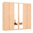 Ver imagem 3 de Guarda-Roupa Casal 6 Portas com Espelho Marseille Bege/Carvalho Nature